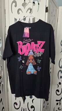 Bratz Sasha Graphic T Shirt Black Y2K Doll Tee Womens Mens Large NWT